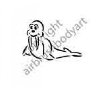 0287 walrus reusable stencil